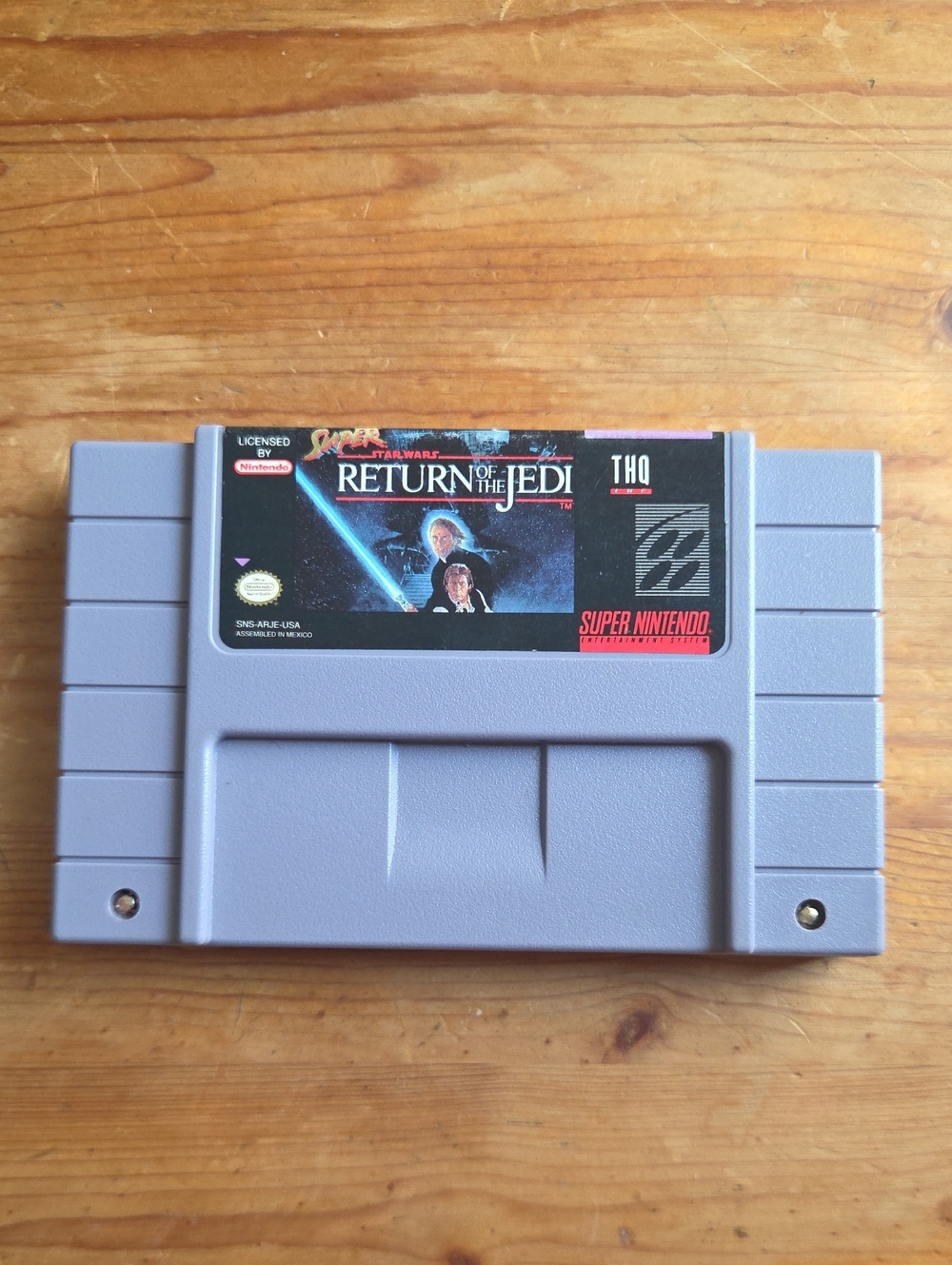 Nintendo SNES Super Return of the Jedi Star Wars Game Cartridge Authentic Tested